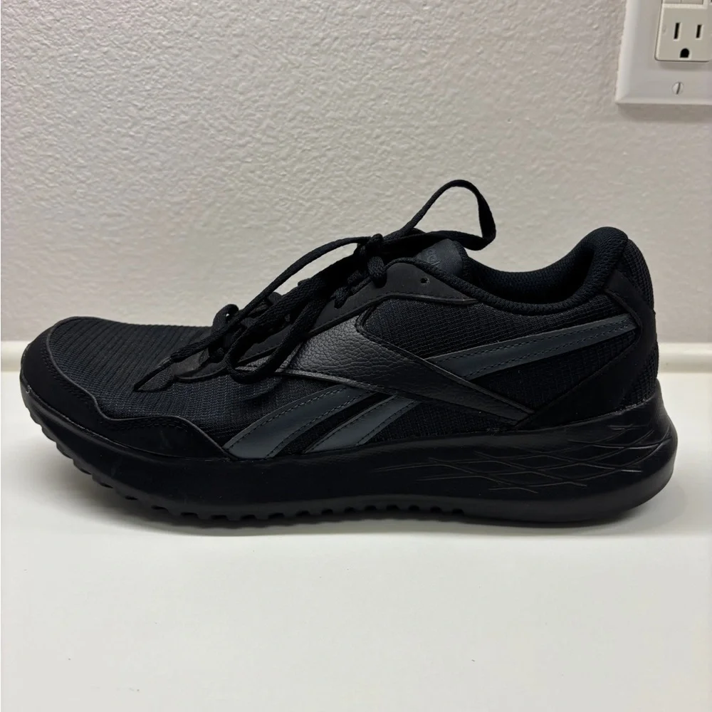 Reebok Energen Lite GY1438 Black Canvas Lace Up Athletic Running Shoes Sz 9.5
